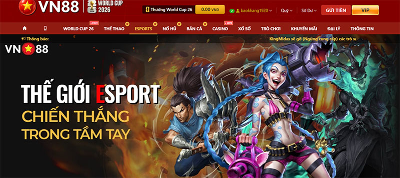 Read more about the article Cược nhanh game thể thao điện tử cùng Vn88 